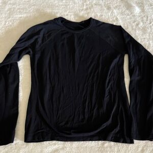 Athleta Black Long Sleeve Running Top